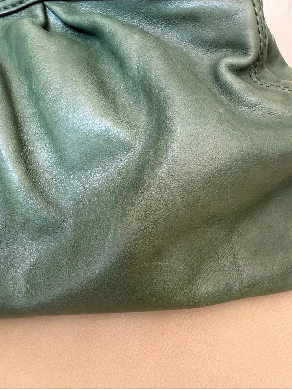 Vintage Coach Garnet Green Leather Shoulder Bag Satchel Purse Style 13914 Y2K
